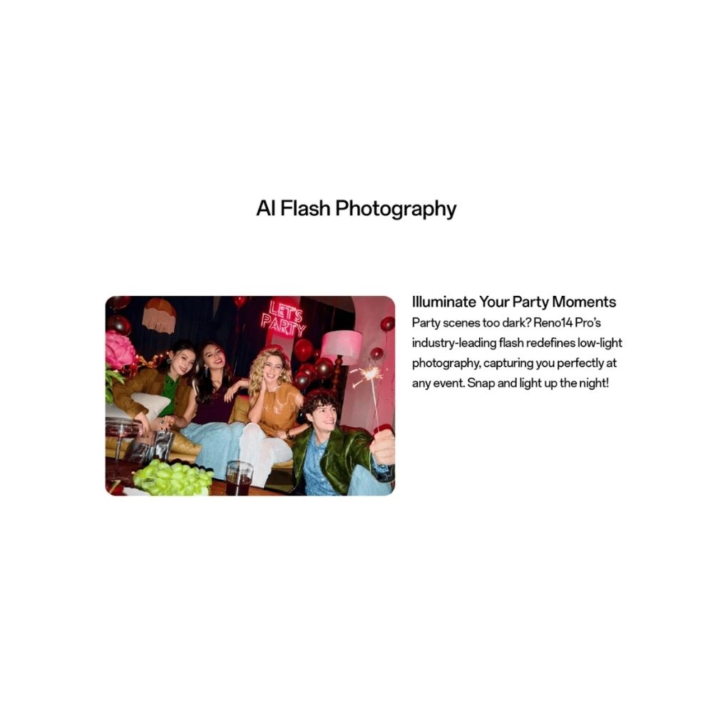 PF24 (50) OPPO Reno14 Pro 5G (12GB RAM + 512GB ROM) AI Flash Photography, AI Editor 2.0, IP69 – White - Image 3