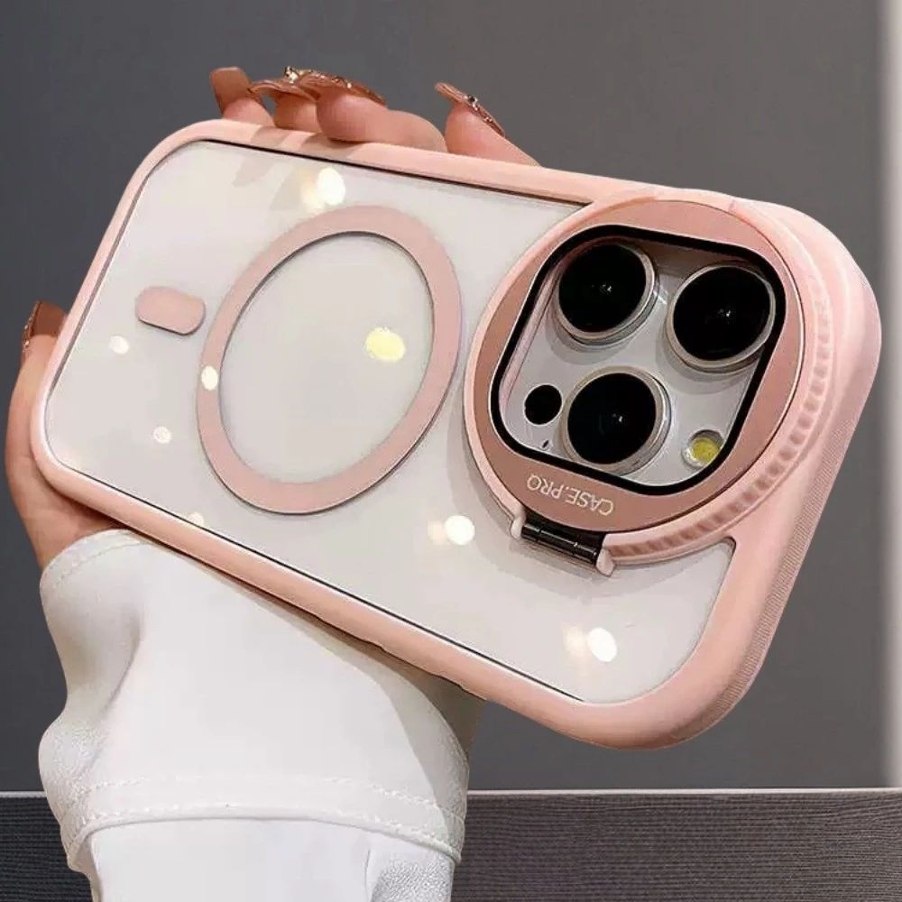 TMG-16.jpg Pink Round Bracket Magnetic Phone Case - Image 1