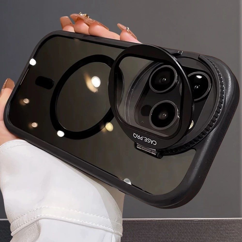 TMG-17.jpg Black Round Bracket Magnetic Phone Case - Image 1