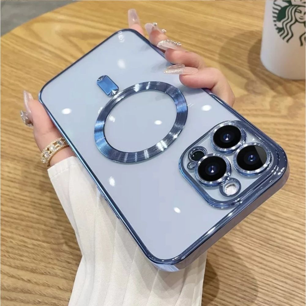 TMG-18.jpg Blue Transparent MagSafe Phone Case - Image 1