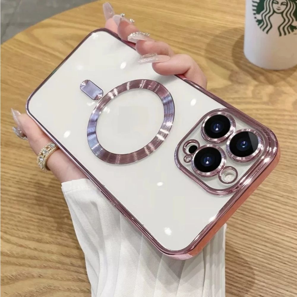 TMG-19.jpg Pink Transparent MagSafe Phone Case - Image 1