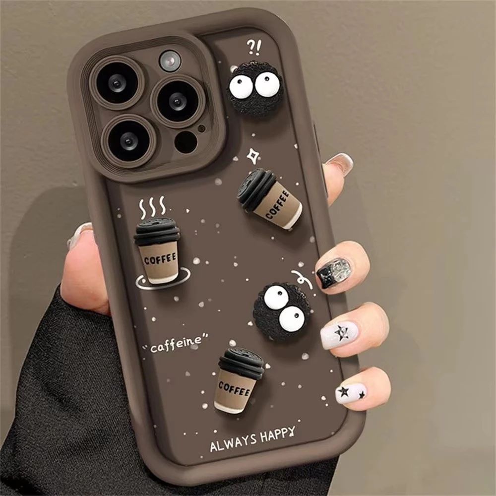 TMG-30.jpg Cute Little Coal & Coffee Shockproof Phone Case - Image 1