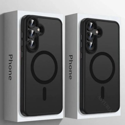 Black Clear Magnetic MagSafe Design Phone Case