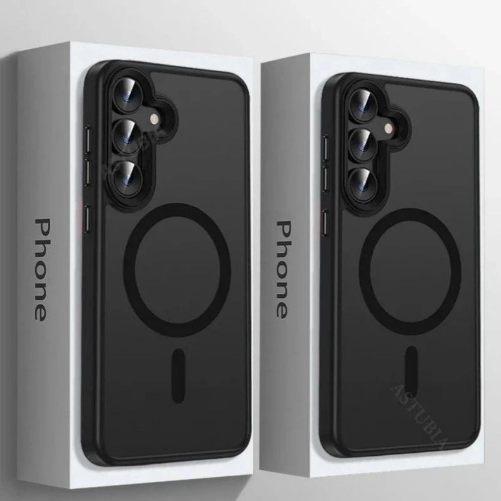 TMG-55.jpg Black Clear Magnetic MagSafe Design Phone Case - Image 1