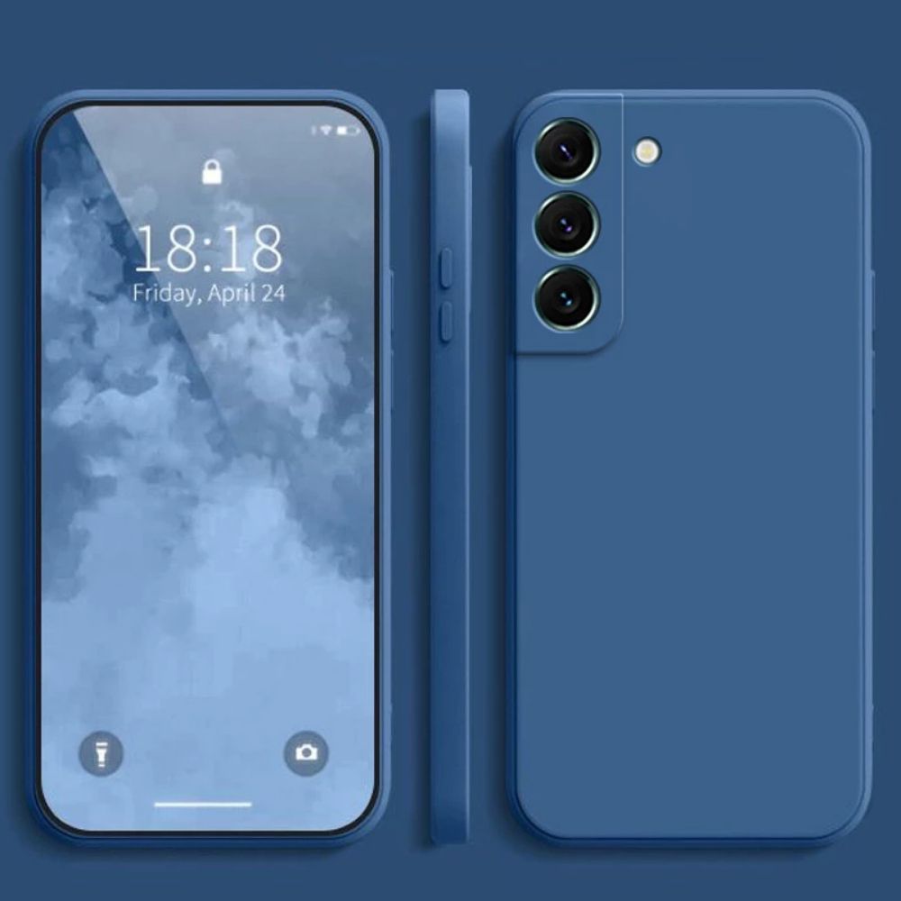 TMG-58.jpg Blue Minimalistic Colorful Liquid Soft Silicone Phone Case - Image 1