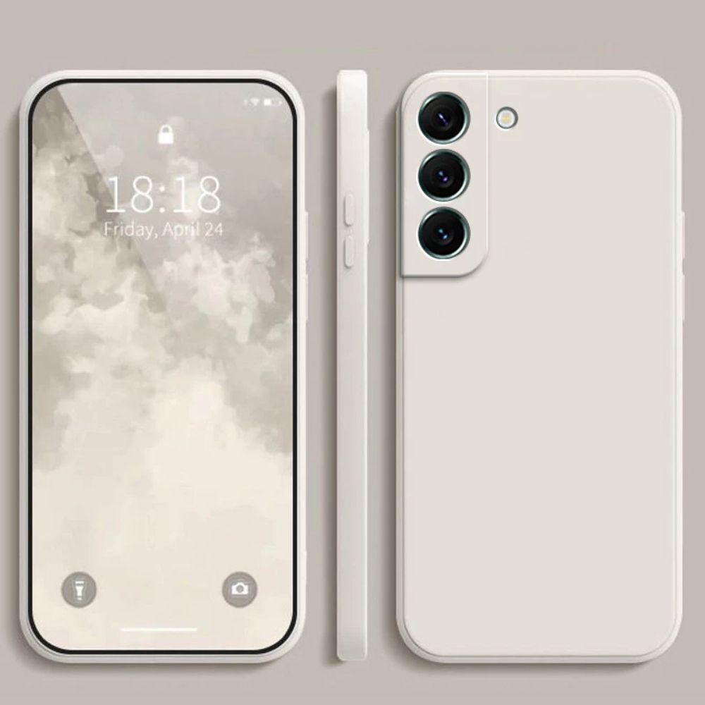 TMG-59.jpg White Minimalistic Colorful Liquid Soft Silicone Phone Case - Image 1