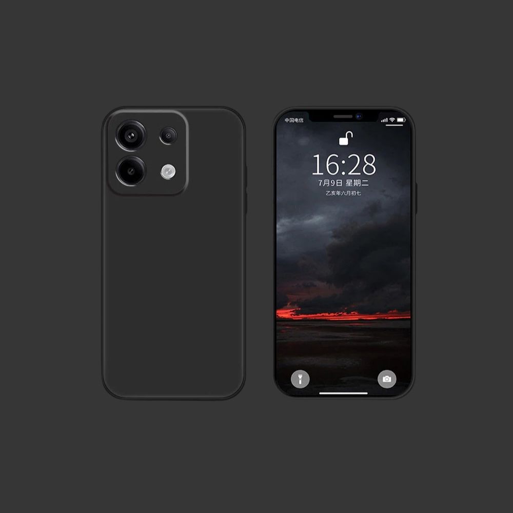 TMG-64.jpg Black Ultra Light Liquid Silicone Phone Case - Image 1