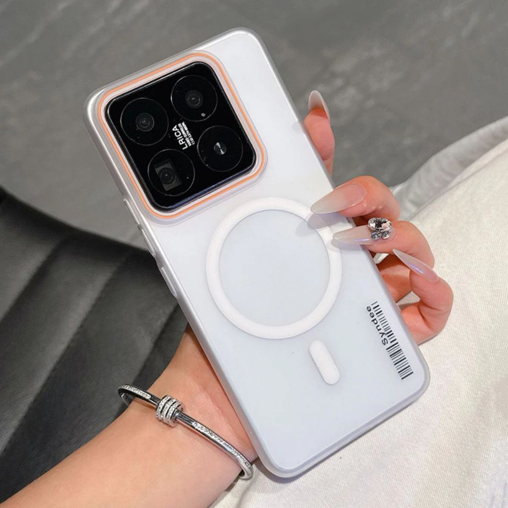 TMG-74a.jpg White Translucent Matte Magnetic Phone Case - Image 1