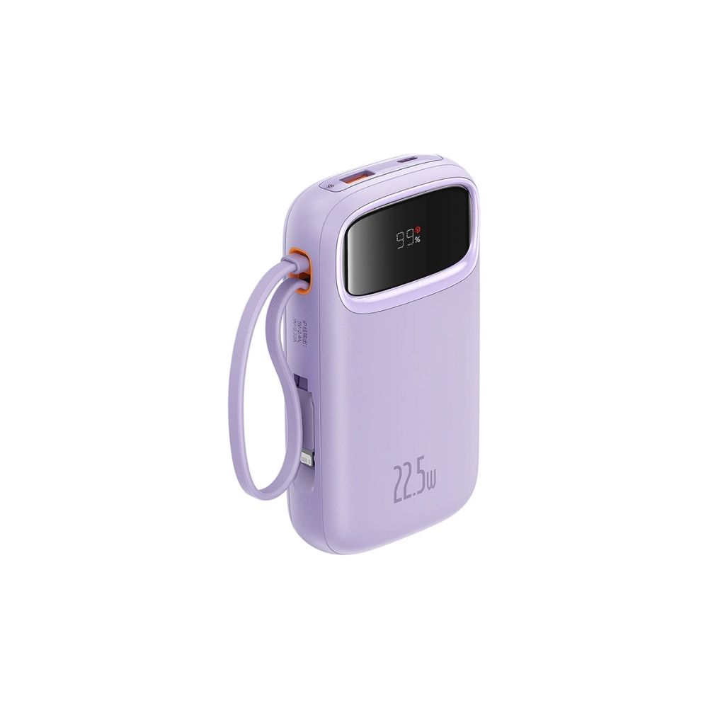 TMG5-47.jpg Purple 20000mAh/22.5W/20W PD Fast Charging Built In Dual-Cable Digital Display Power Bank - Image 1