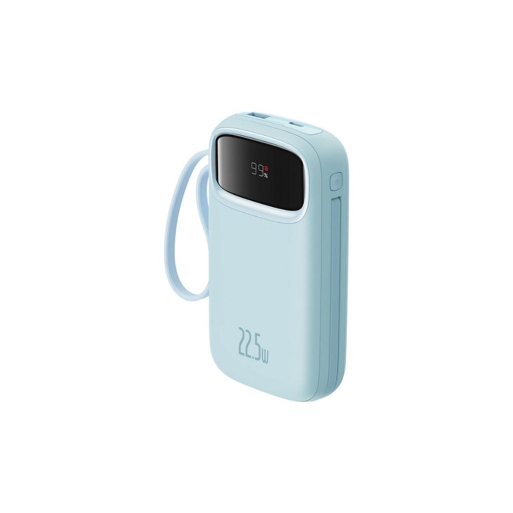 TMG5-48.jpg Blue 20000mAh/22.5W/20W PD Fast Charging Built In Dual-Cable Digital Display Power Bank - Image 1